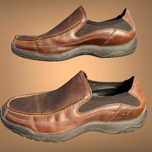 MEN\'S 9 TIMBERLAND EARTHKEEPERS MT. KISCO Brown Leather Slip On Casual Loafers main image 11
